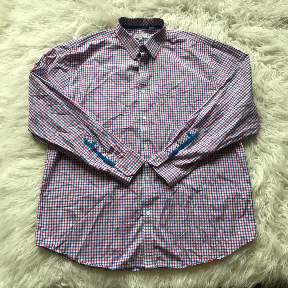 JEREMY ARGYLE CHECK PLAID GINGHAM BUTTON DOWN‎ - Picture 2 of 6